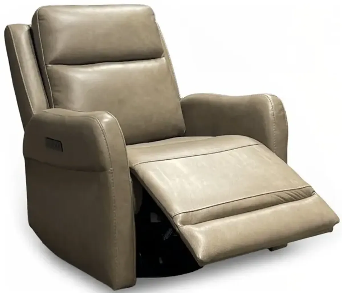 Garland Leather Power Swivel Glider Recliner