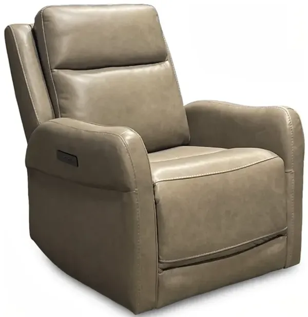 Garland Leather Power Swivel Glider Recliner