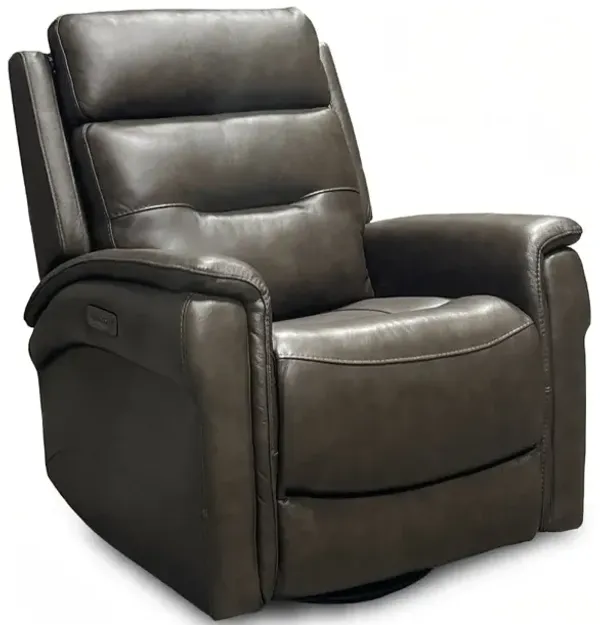Duncan Leather Power Swivel Glider Recliner