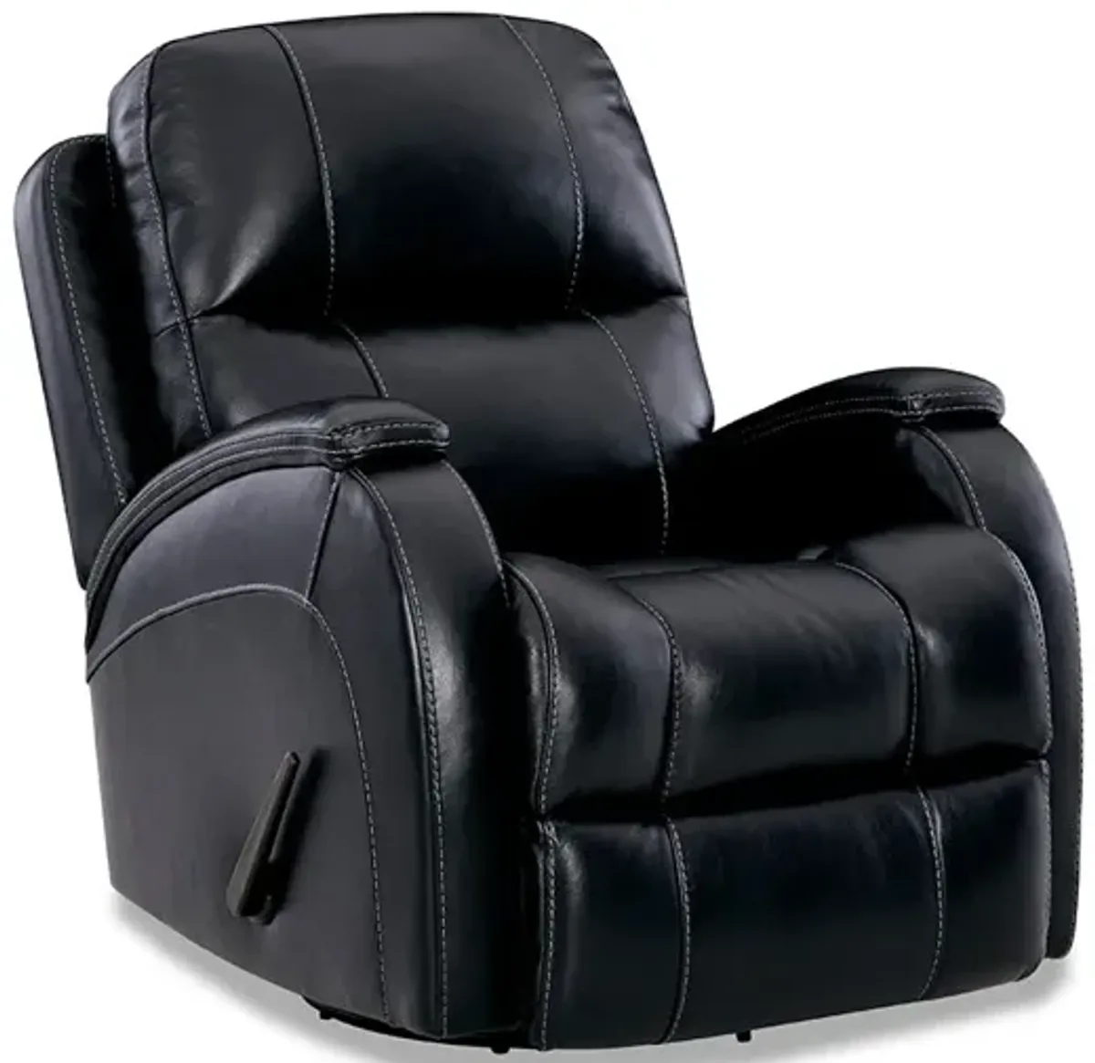 Brown Phantom Leather Swivel Glider Recliner