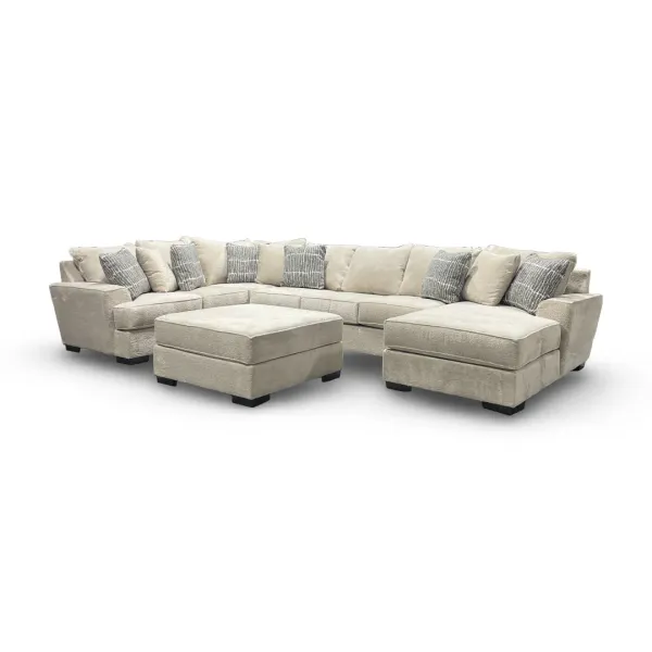 Sectional with Ottoman Serendipity Sectional with Right Chaise