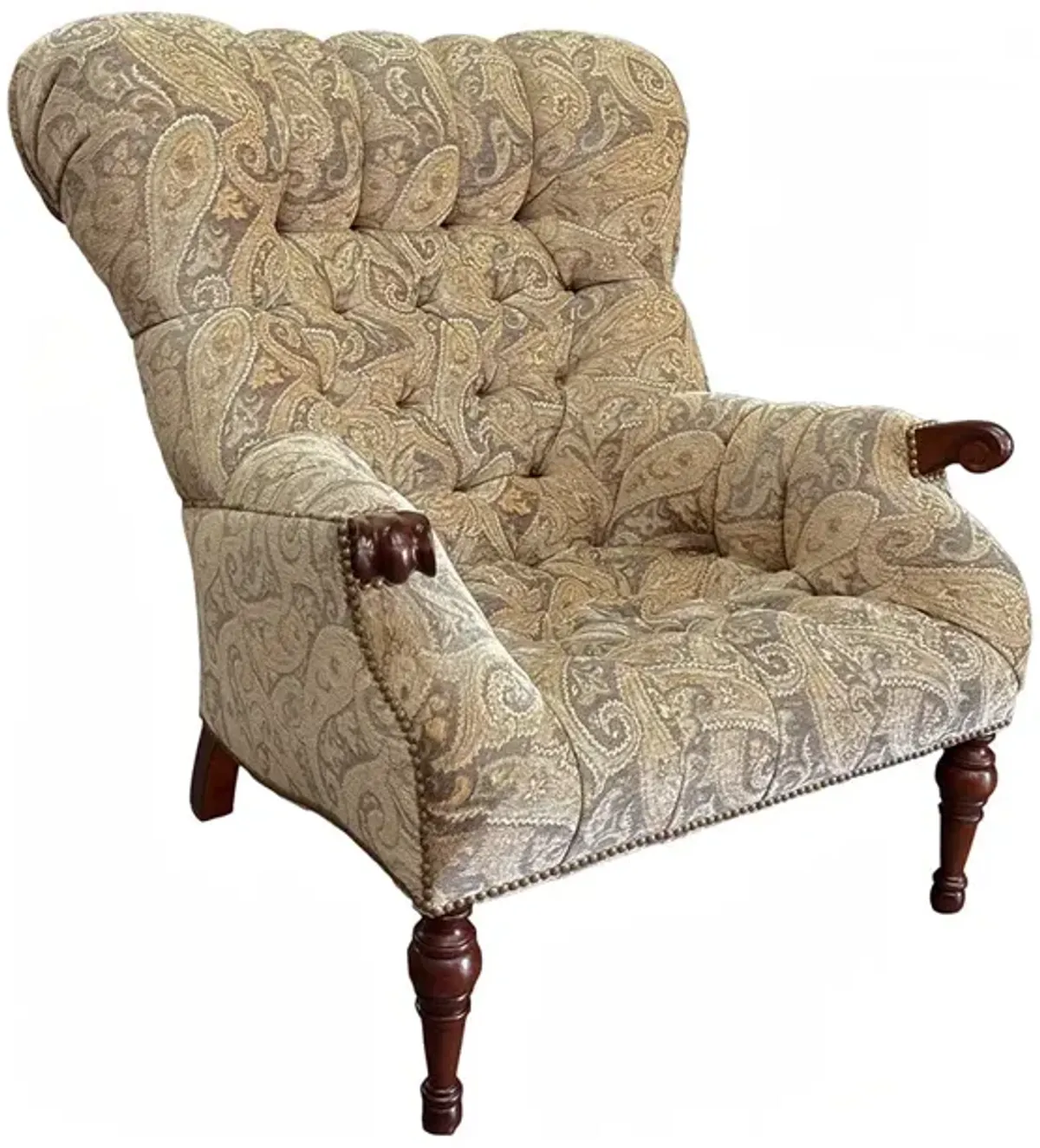 Leopold Upholstered Accent Chair with Ottoman