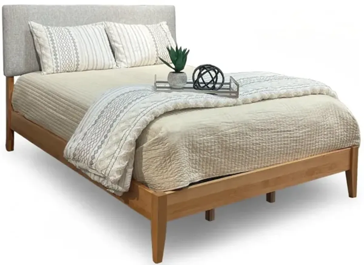 2-West Upholstered Queen Headboard - Gray