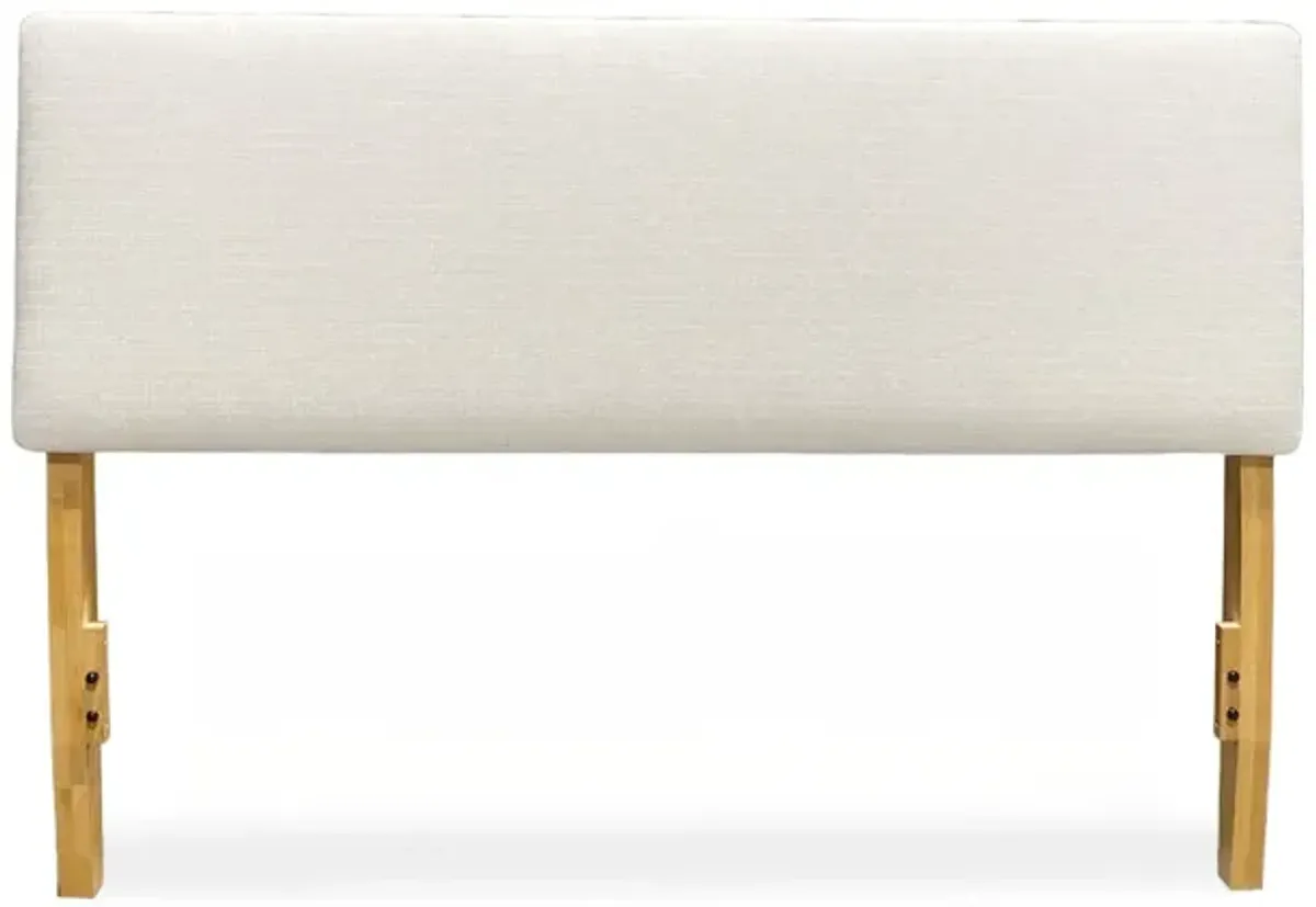 2-West Upholstered Queen Headboard - White