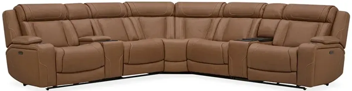 Gray First Class Power Reclining Sectional