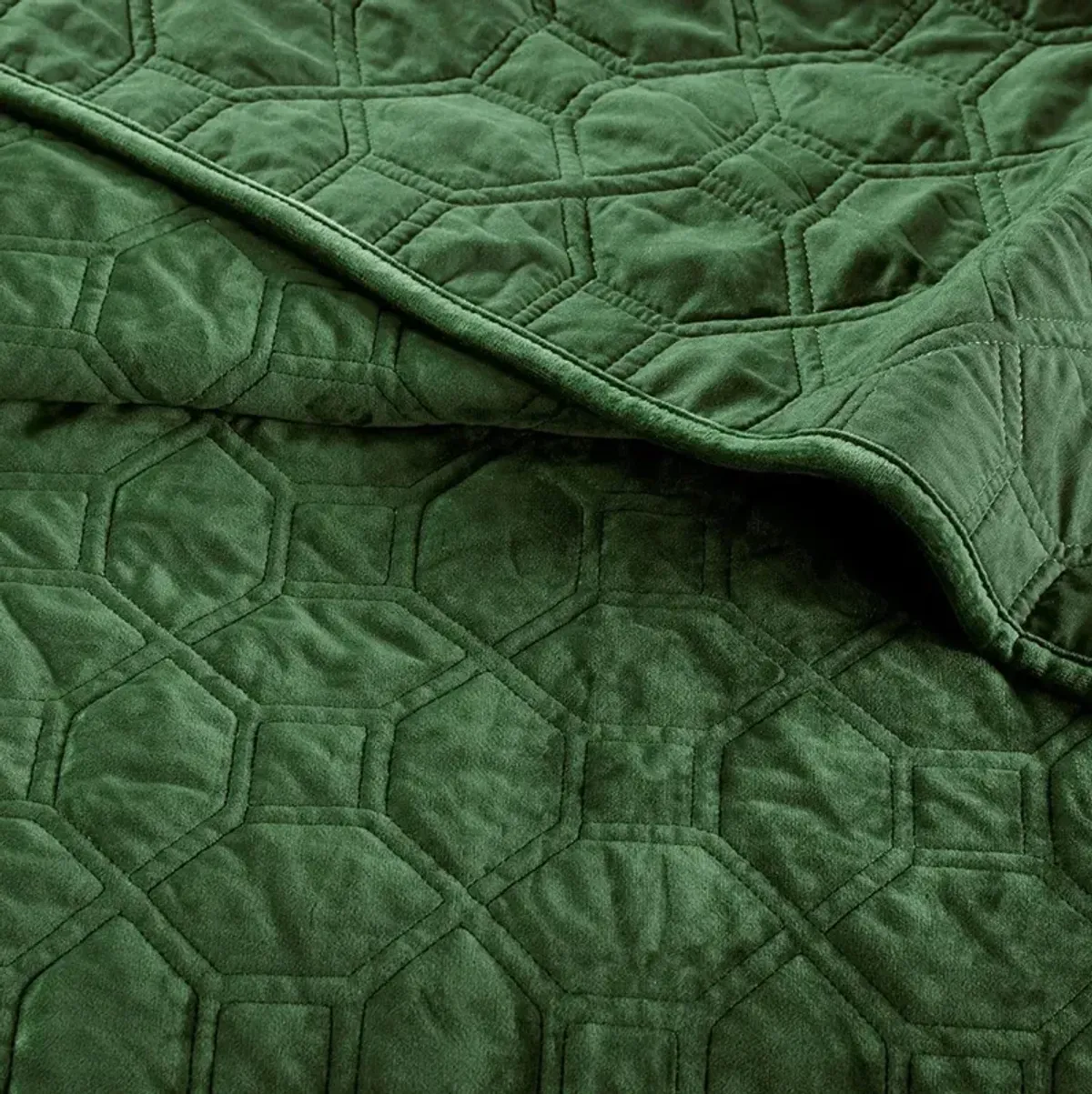 King / Cal King Harper Green Coverlet Set