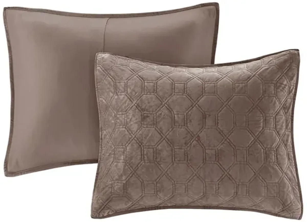 King / Cal King Harper Taupe Coverlet Set