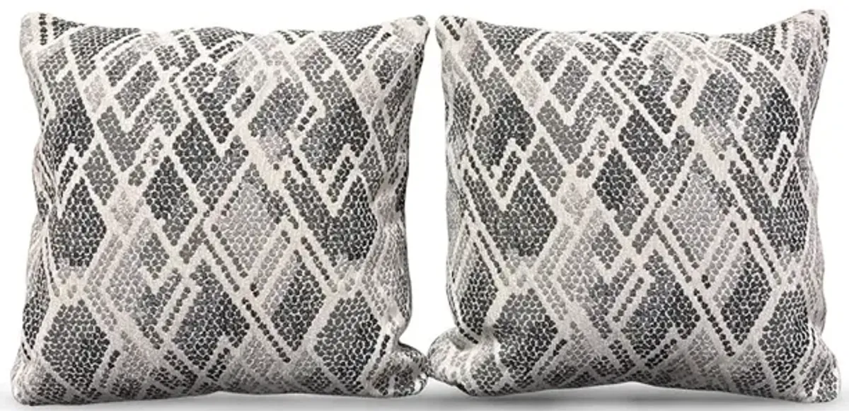 Graphite Python Pillows (Set of 2)