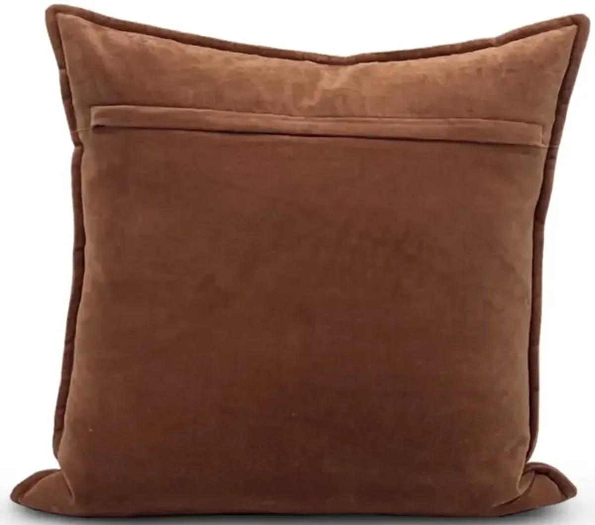 Cotton Velvet Pillow - Dark Brown