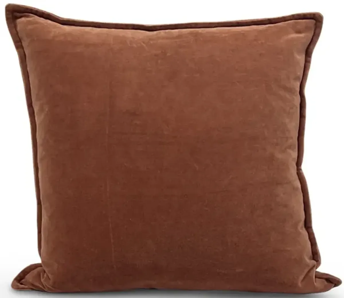 Cotton Velvet Pillow - Dark Brown
