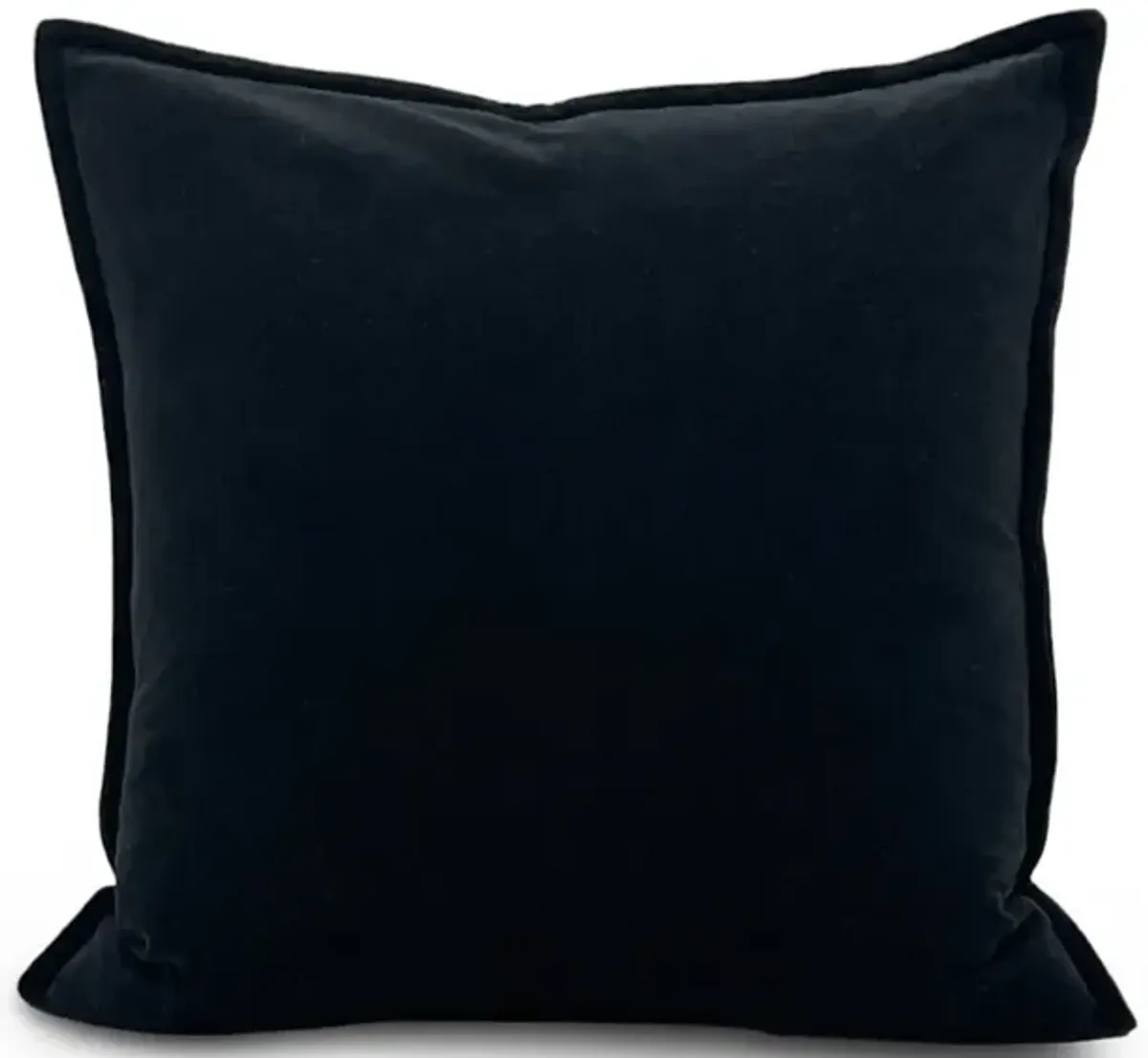 Cotton Velvet Pillow - Black