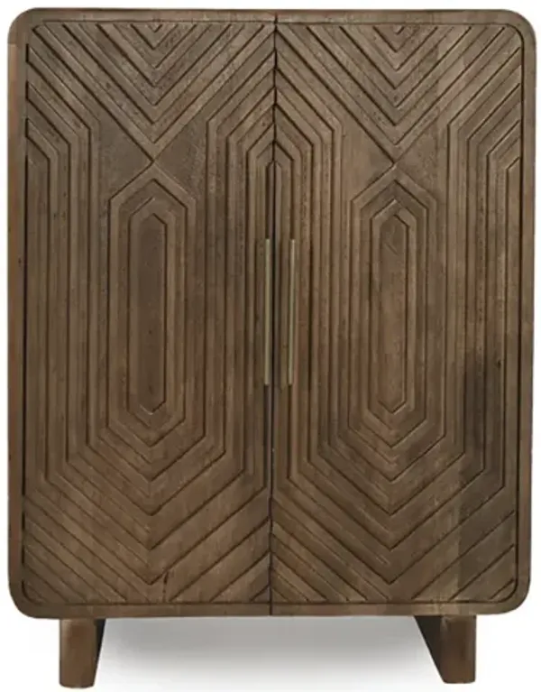 Holmes Mango Wood Artisan Bar Cabinet