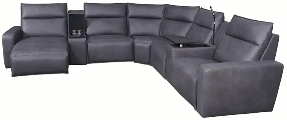 Sectional with Left Chaise Tahoe Power Reclining Sectional with Chaise - Gray