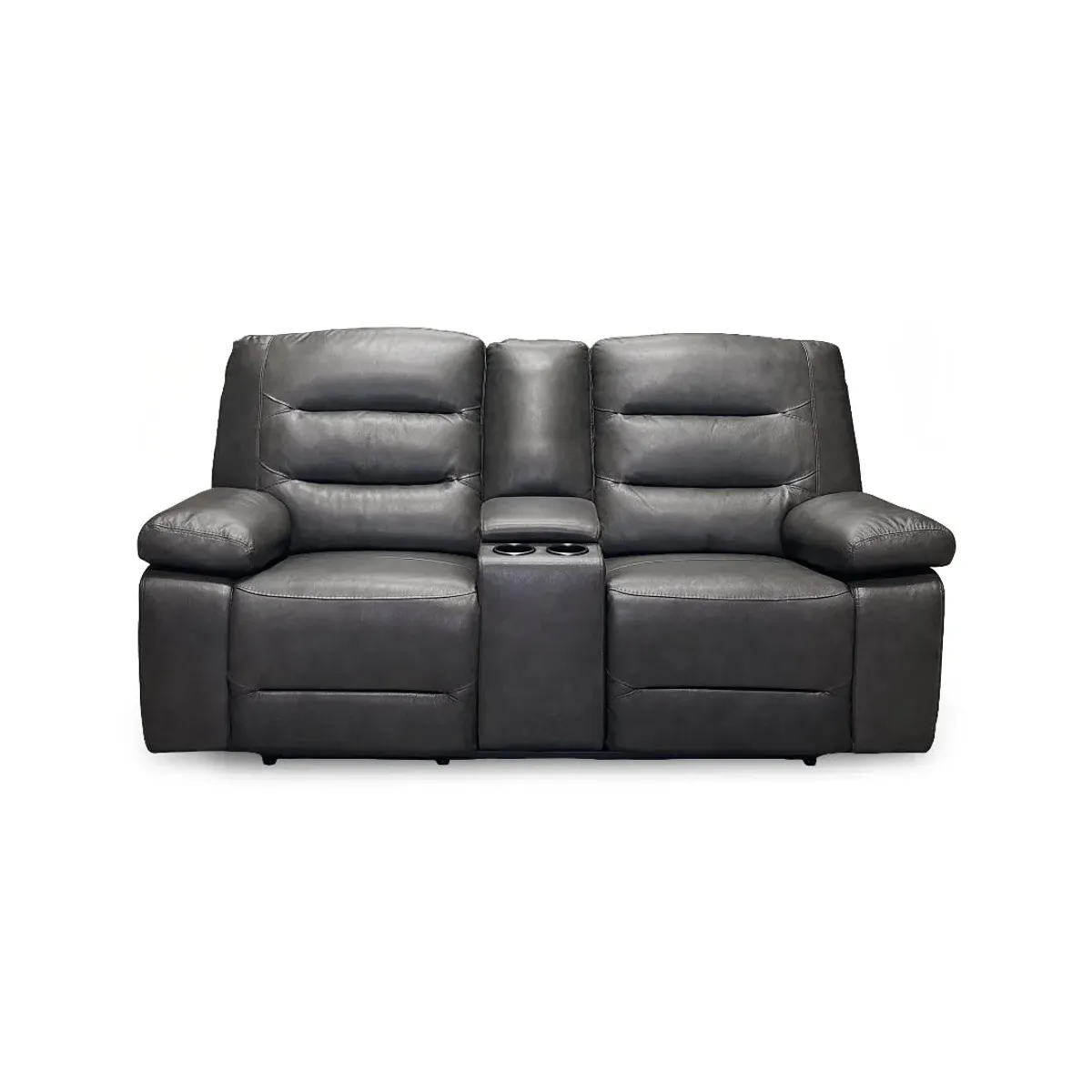 Dark Gray Preston Power Reclining Loveseat with Console