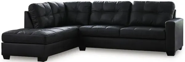 Gray Barlin Mills Left Chaise Sectional with Ottoman