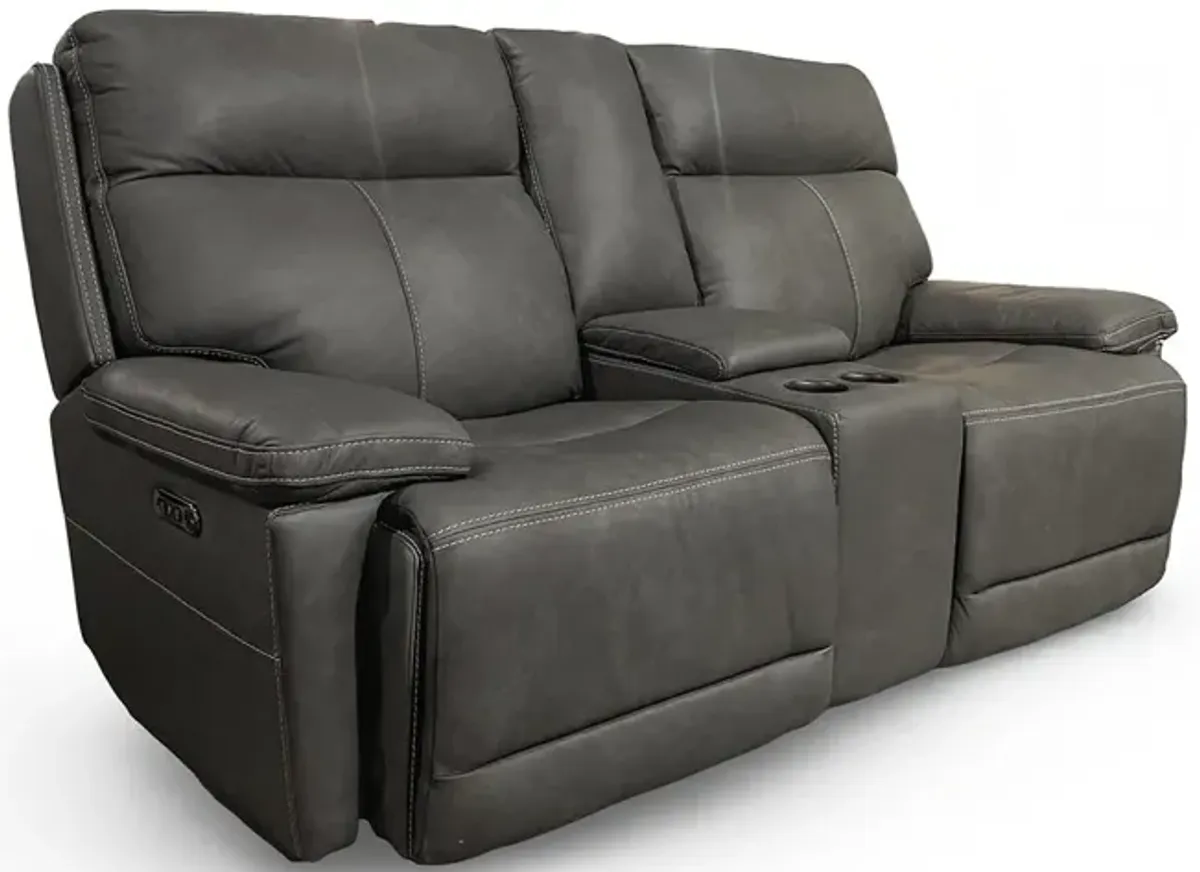 Fletcher Power Reclining Loveseat with Console