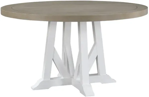 White Lawton Round Dining Table