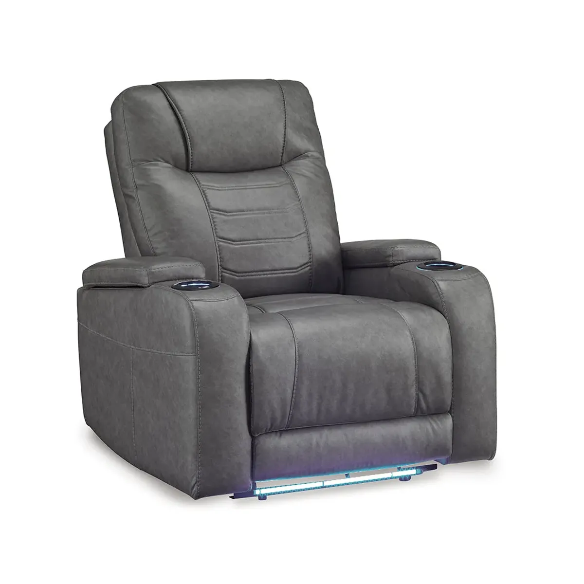 Gray Schooner Rocks Power Recliner