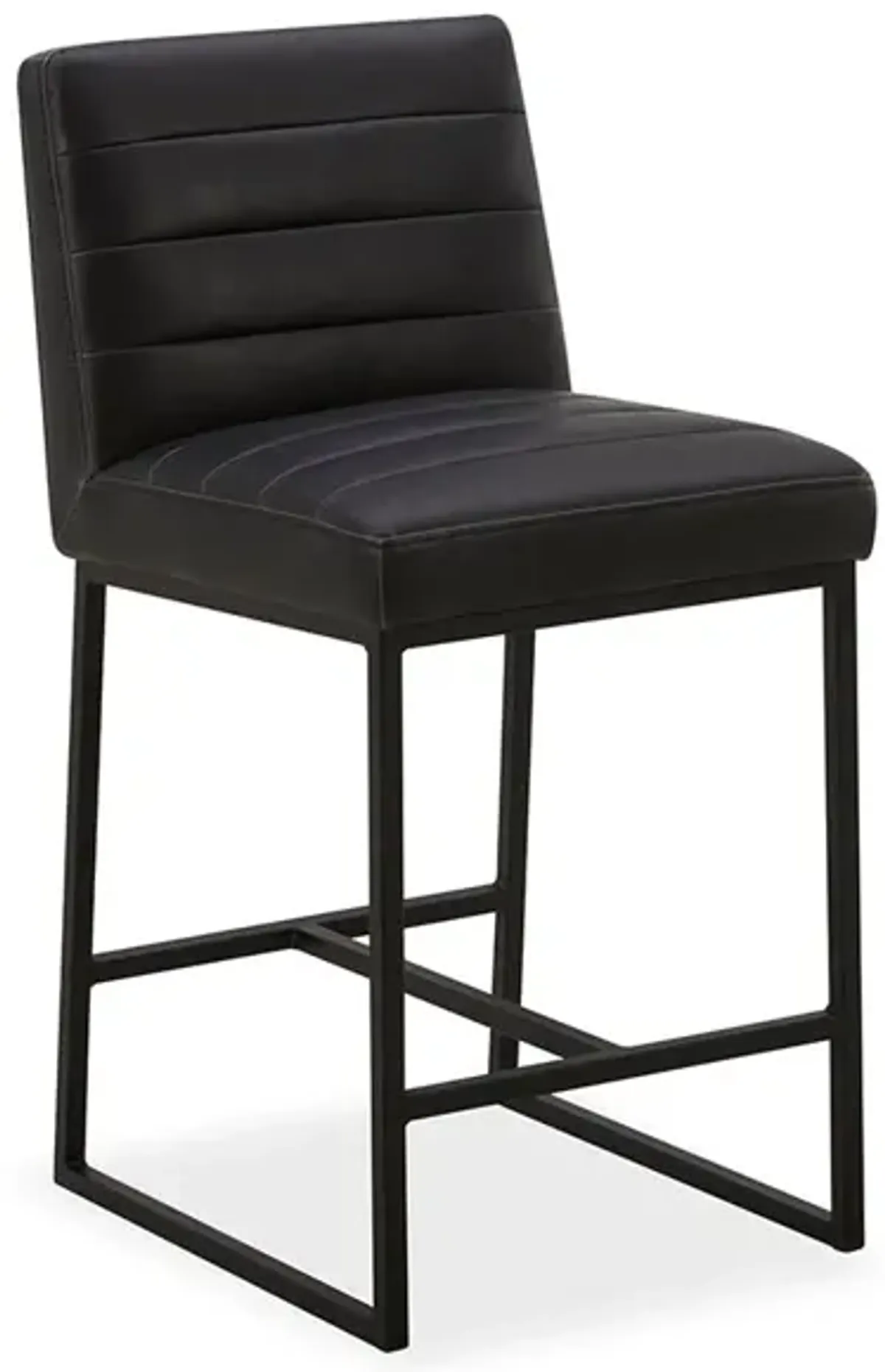 Counter Height Wax Black Stool