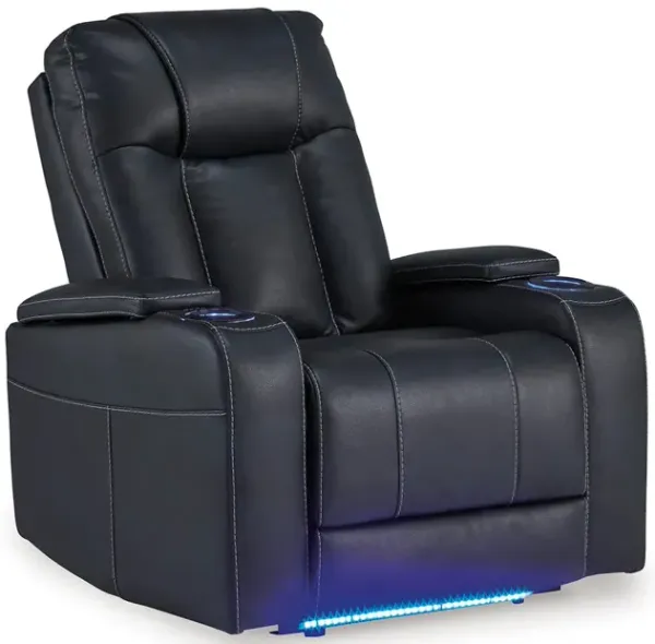 Blue Freazada Power Recliner