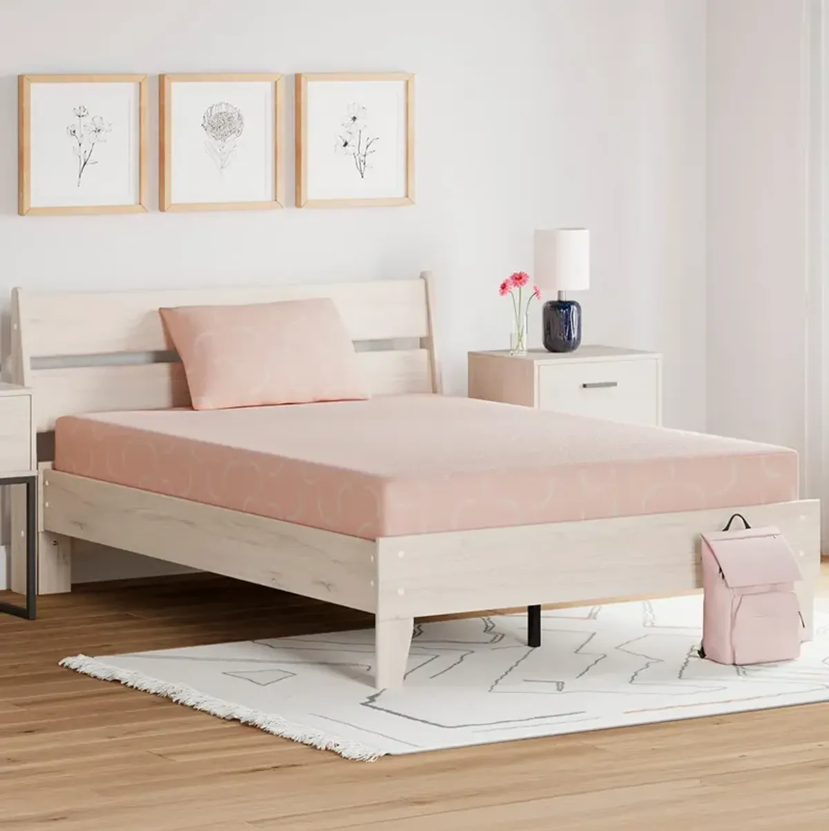 Twin / Blue iKidz Mattress with Pillow