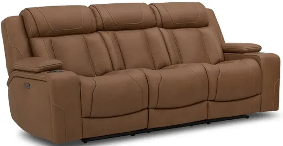 Gray First Class Power Reclining Sofa