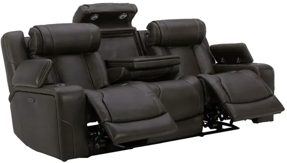 Gray First Class Power Reclining Sofa