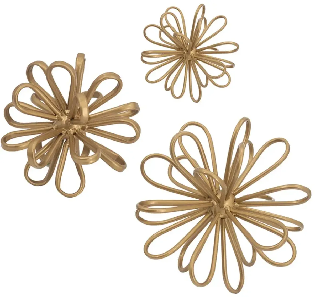 Gold Iron Flowers (Set of 3)