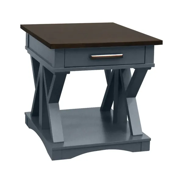 Blue Modern Roots End Table