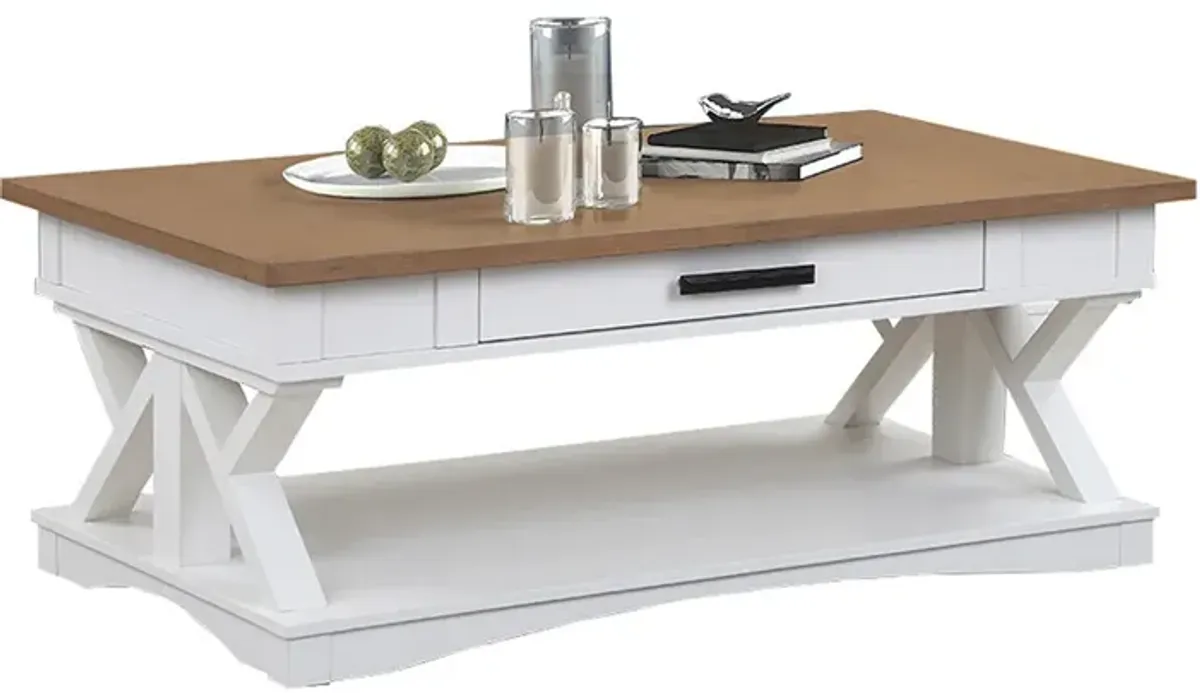 White Modern Roots Cocktail Table