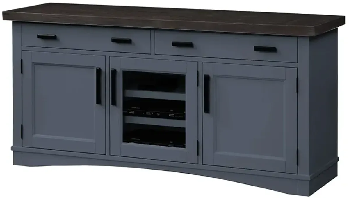 63 Inch / Blue Modern Roots TV Console