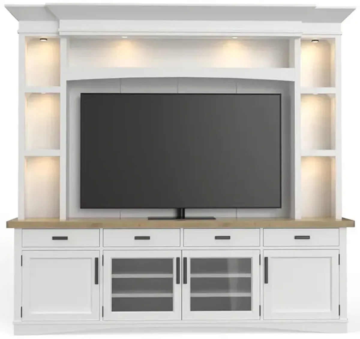 White Modern Roots Entertainment Center