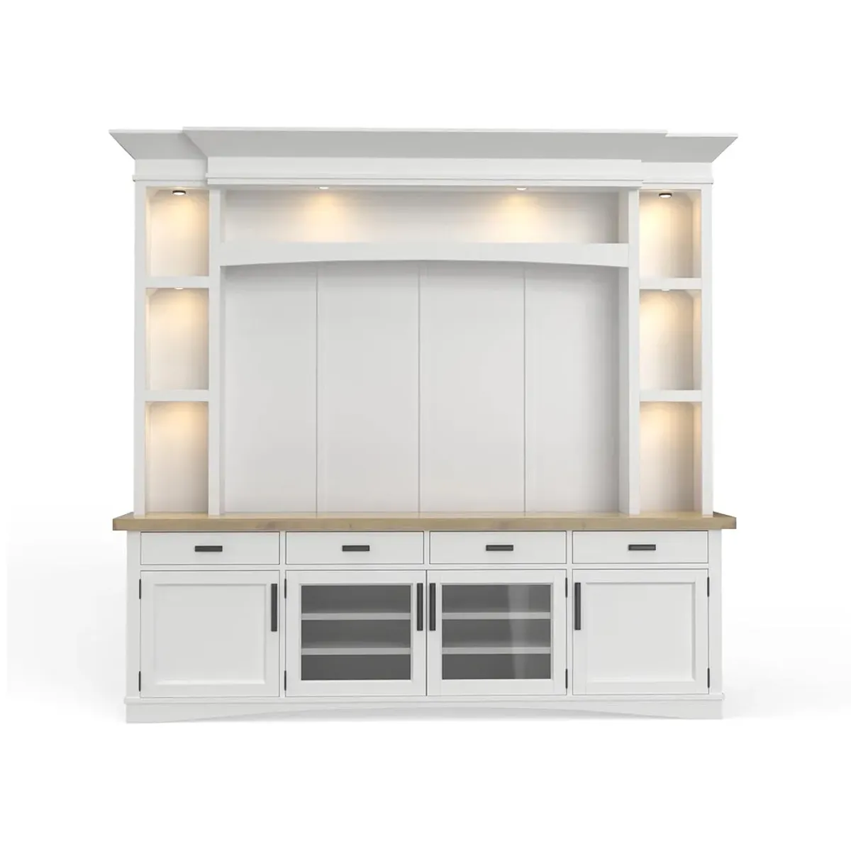 White Modern Roots Entertainment Center