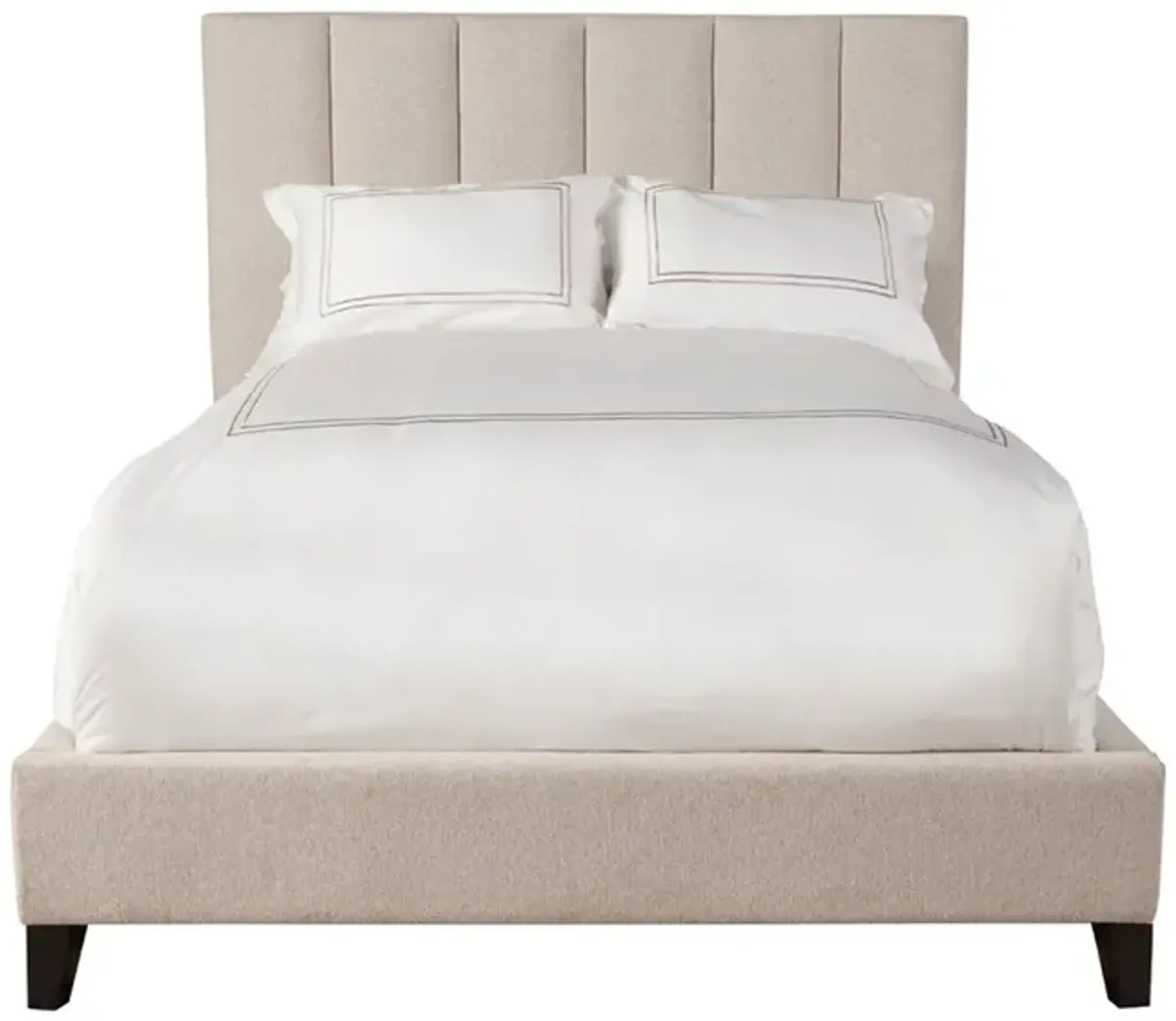 Queen / Beige Aiden Upholstered Bed