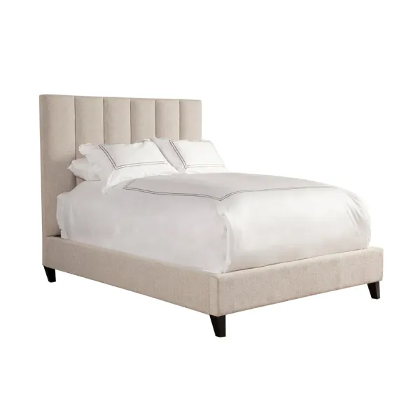 King / Beige Aiden Upholstered Bed