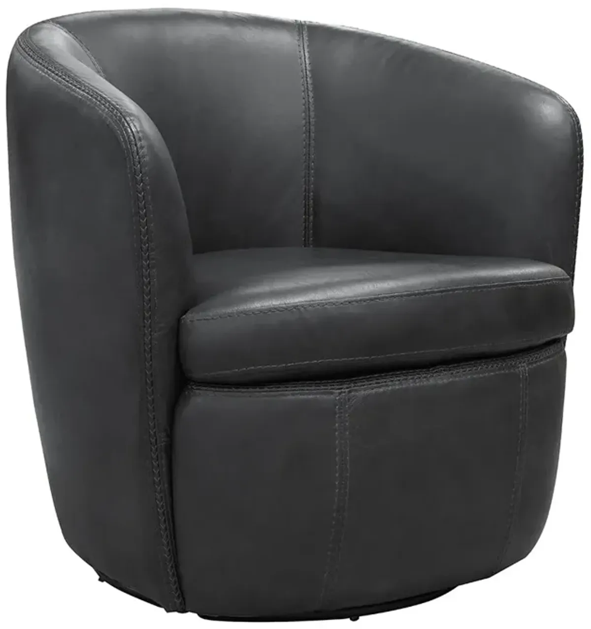 Slate SoHo Leather Swivel Chair