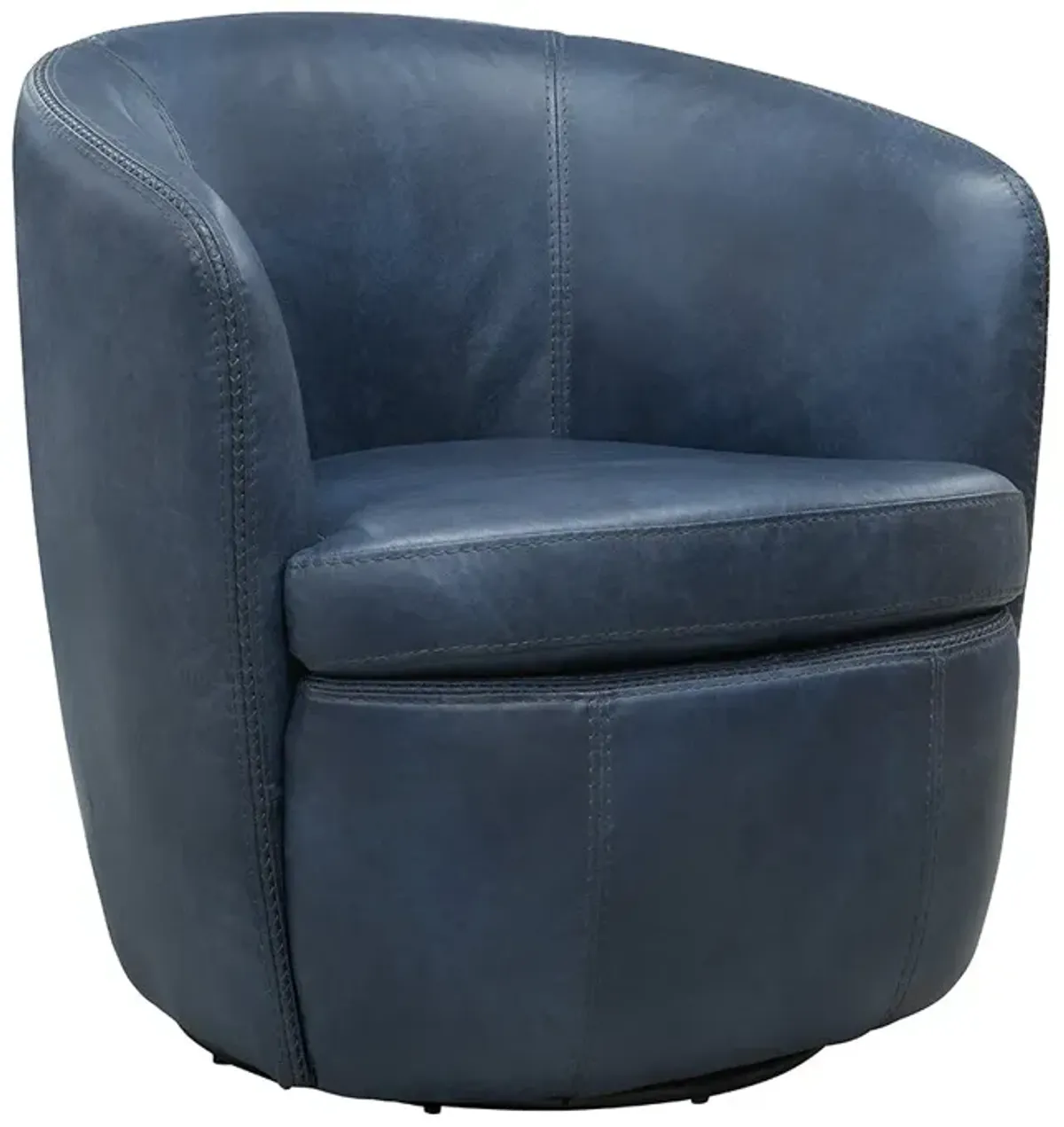 Navy SoHo Leather Swivel Chair