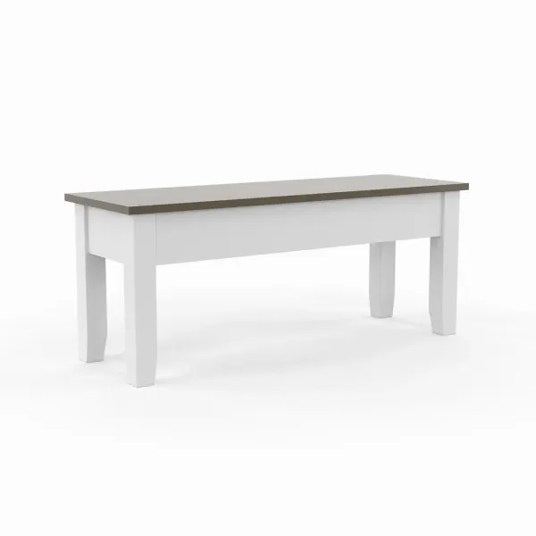 Dining Height / White Drake Storage Bench
