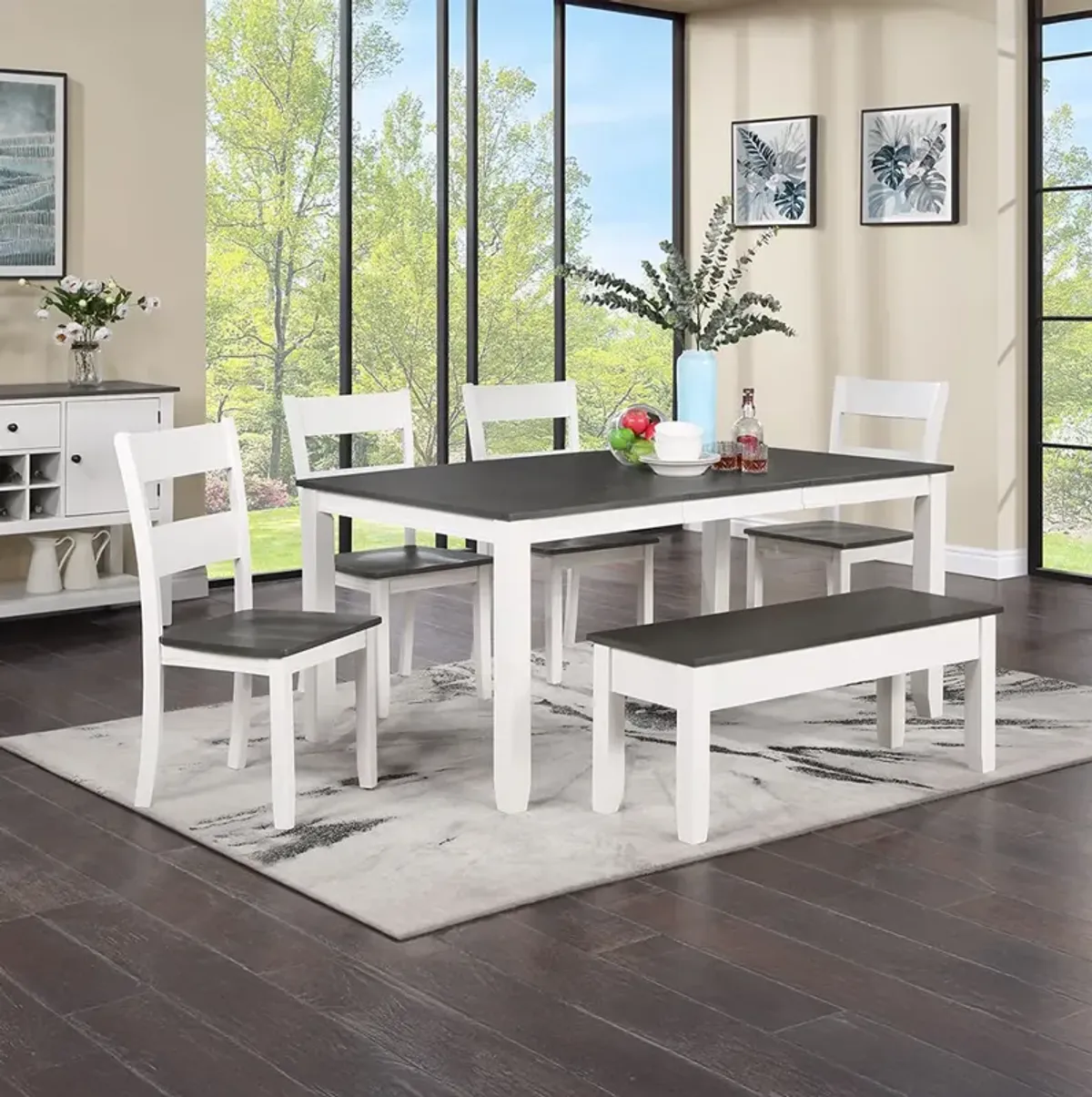 Dining Height / White Drake Dining Set (5pc)