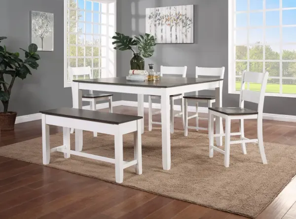Counter Height / White Drake Dining Set (5pc)
