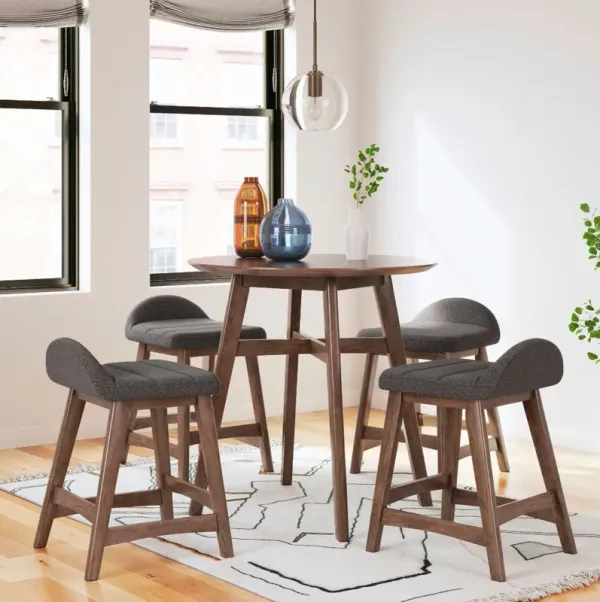 Dark Gray Lyncott Counter Height Dining Set
