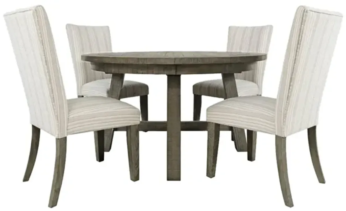 Telluride Driftwood Upholstered Dining Set (5pc)