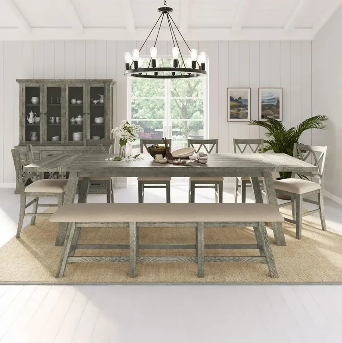 Telluride Driftwood Counter Table Set