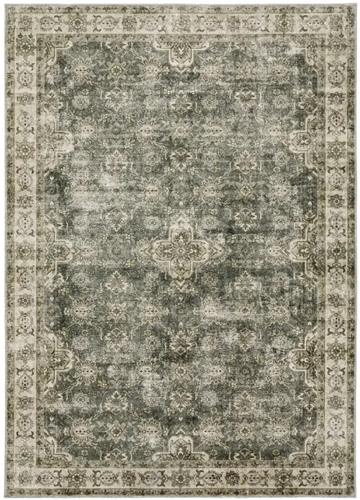5 x 7 Malibu Olive Washable Rug