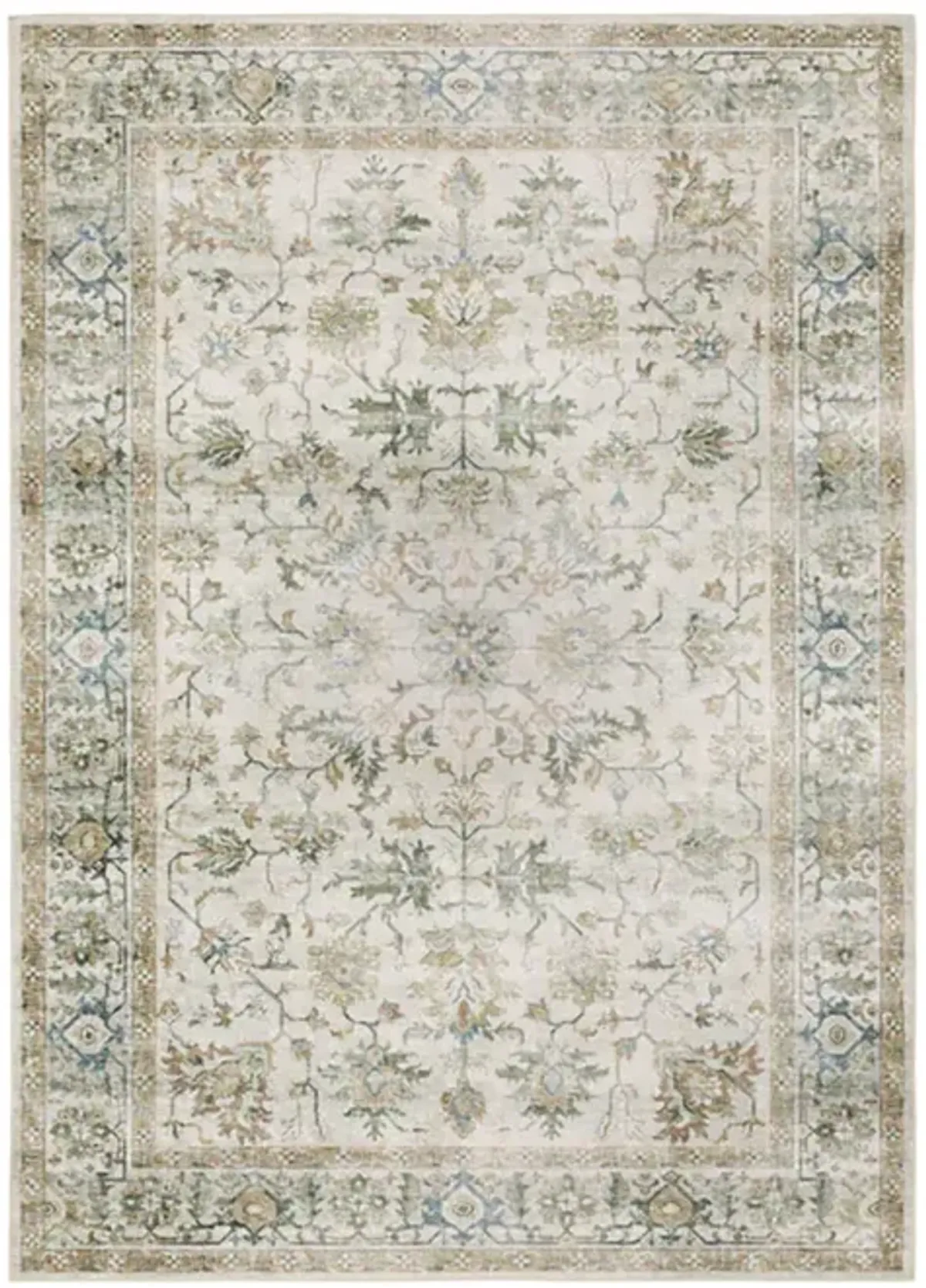 5 x 7 Charleston Ivory Washable Rug