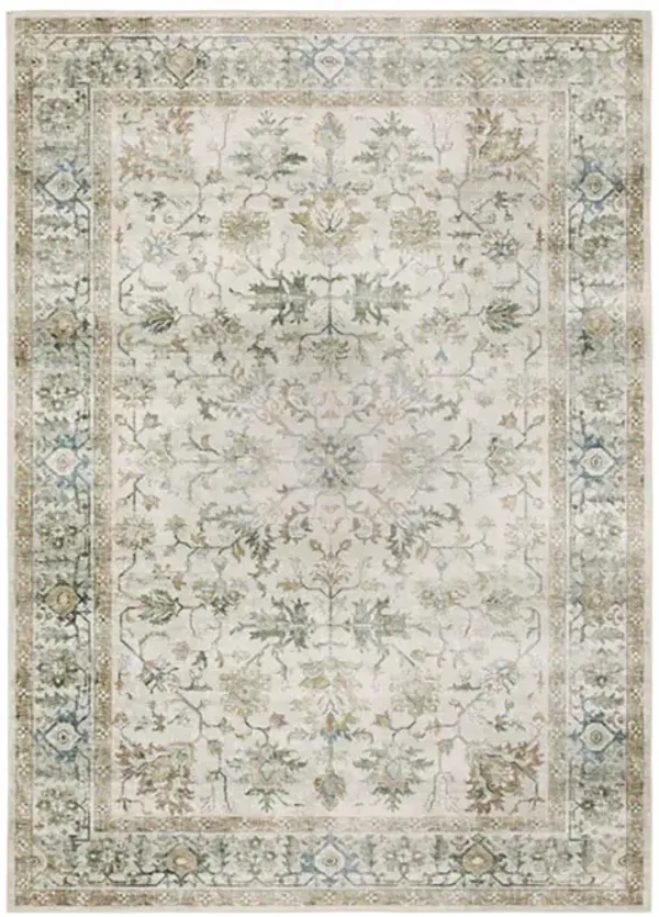 5 x 7 Charleston Ivory Washable Rug