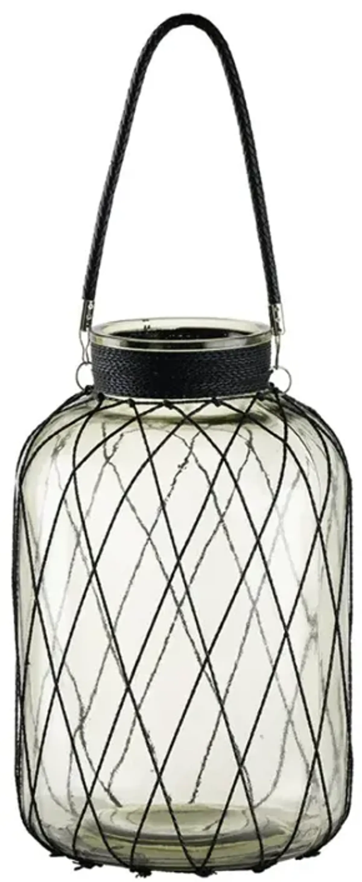 Large Glass Vase with Handle