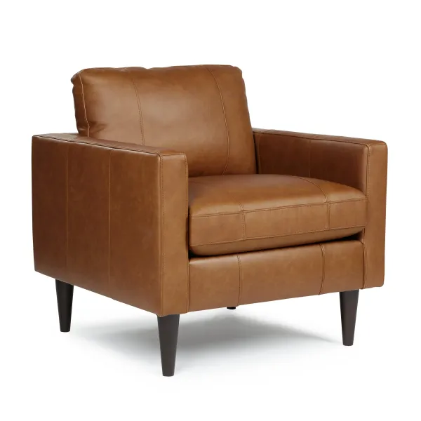 Charcoal Trafton Leather Chair