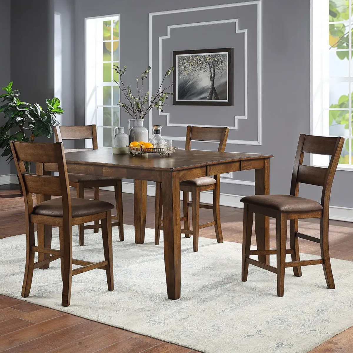 Gray Wright Pub Dining Set