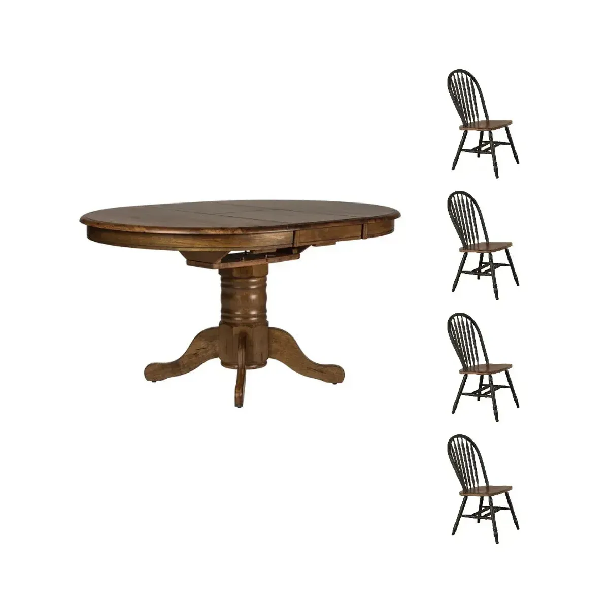Table with Black Chairs Carolina Crossing Dining Set